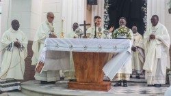 Núncio Apostólico em Moçambique, Dom Luís Miguel Munõz Cárdaba, na Missa do Jubileu dos Consagrados