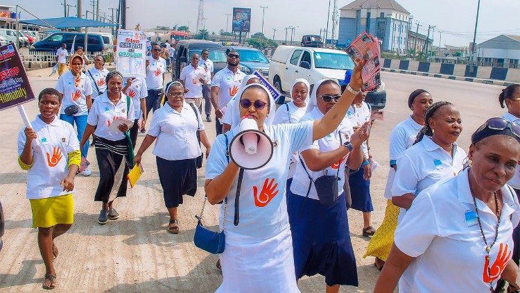 Nigerian Sisters against human trafficking march in Lagos