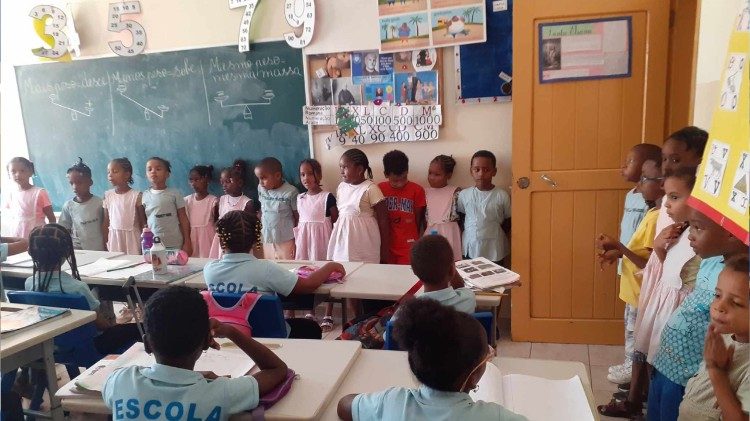 Alunos na sala de aula