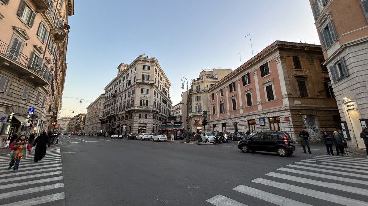 Corso Vittorio Emanuele II con l'imbocco a via dei Banchi vecchi