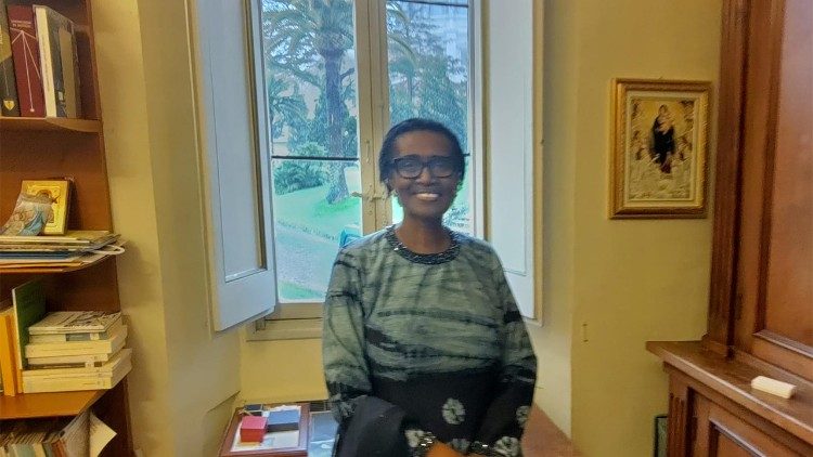 Winnie Byanyima, Executive Director of UNAIDS, speaks to Vatican News