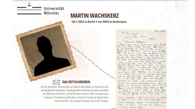 Didactic material from the University of Münster on Martin Wachskerz's letter to Pope Pius XII  