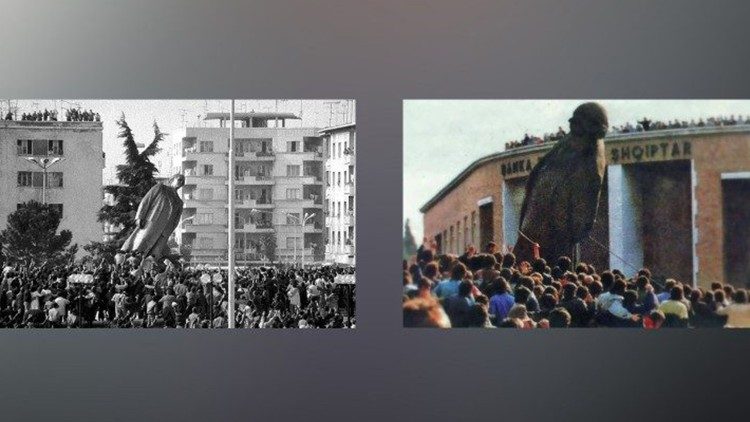 20 shkurti i vitit 1991 data e rrëzimit të monumentit të Enver Hoxhës i vendosur në qendër të Tiranës 