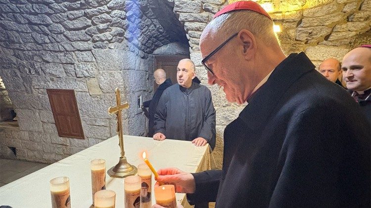 സമഗ്രമാനവ വികസനത്തിനായുള്ള വത്തിക്കാൻ വിഭാഗത്തിൻറെ പ്രീഫെക്ട് കർദ്ദിനാൾ മൈക്കിൾ ചേർണി, അന്നായയിലെ ആശ്രമത്തിൽ 20/02/25