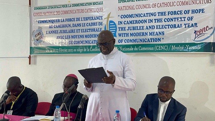 Les Communicateurs catholiques du Cameroun, au cours des travaux du 8ème Conseil national, à Yaoundé, du 24 au 27 février 2025.