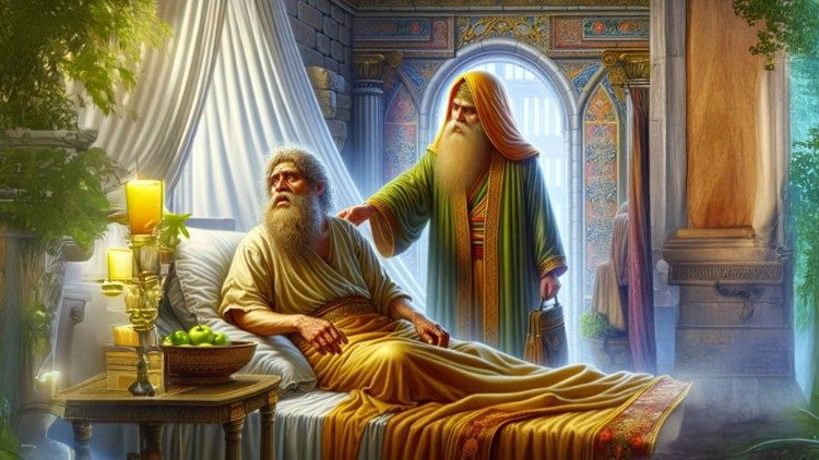 படுக்கையில் அரசன் எசேக்கியா