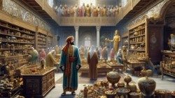 அரச கரூவூலத்தைக் காண்பிக்கும் அரசன் எசேக்கியா