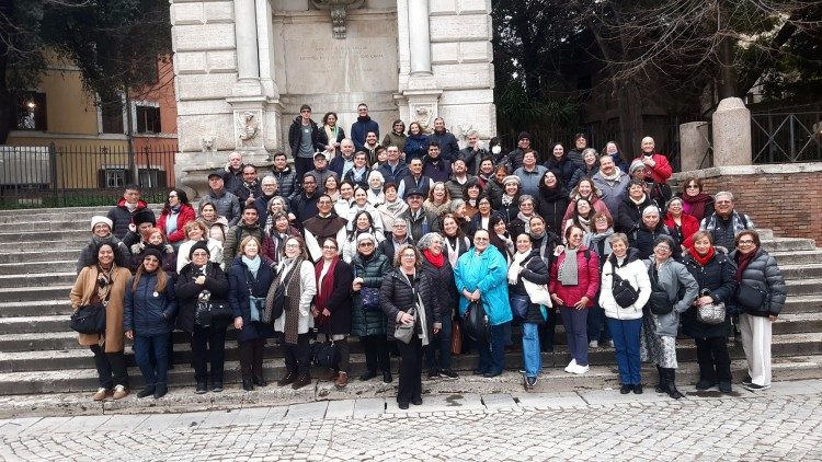 Alcuni tra i 250 partecipanti al pellegrinaggio giubilare promosso dai Francescani di Maria