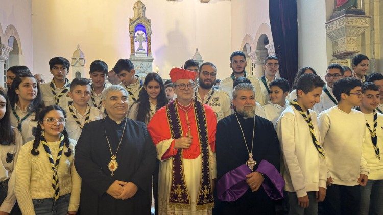 2025.01.29 Visita Cardinal Gugerotti chiesa armeno cattolica di Damasco