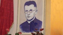 Slika blaženog Francesca Bonifacia u župnoj crkvi u Krasici koju je naslikao sadašnji župnik Miroslaw Paraniak 