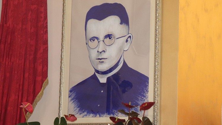 Slika blaženog Francesca Bonifacia u župnoj crkvi u Krasici koju je naslikao sadašnji župnik Miroslaw Paraniak 