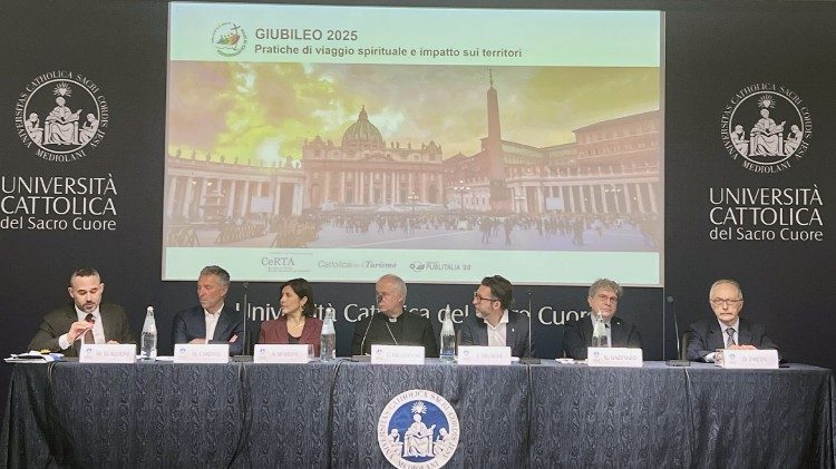 Un momento del convegno su Giubileo e turismo