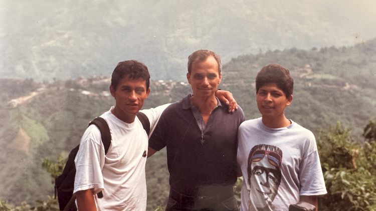 L'allora padre Prevost con i confratelli agostiniani a Trujillo