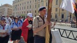 2025.06.07 I rappresentanti delle associazioni scout europee partecipano all'incontro giubilare con il Santo Padre