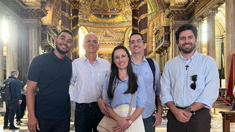 Prof. Êndel Alves, Dr. Ubatan Loureiro, Prof.ª Ana Carolina Derosa, Prof. Marlon Derosa e Dr. Victor Wichrowski