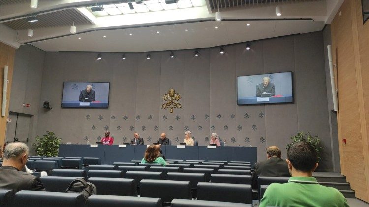 Un momento della conferenza stampa del Giubileo dello Sport