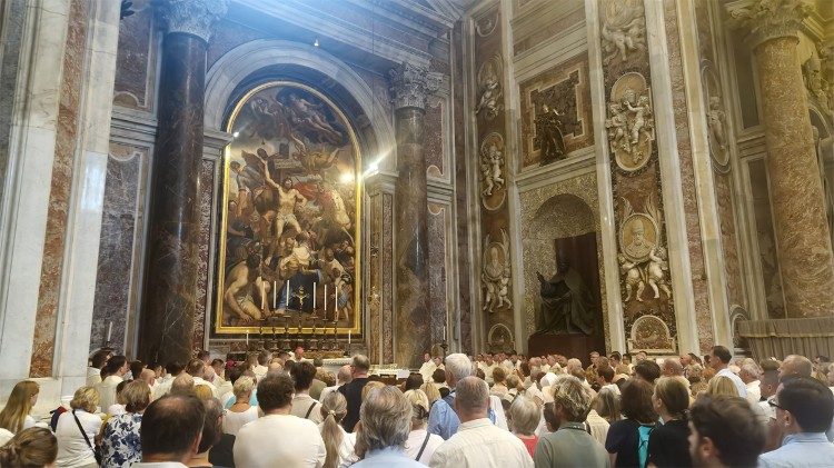 2025.06.12 Msza św. przy grobie św. Jana Pawła II (Dorota Abdelmoula-Viet)