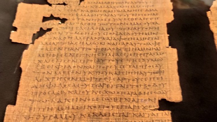 Facsímil del Papiro Hanna, que se remonta al siglo III d.C., 