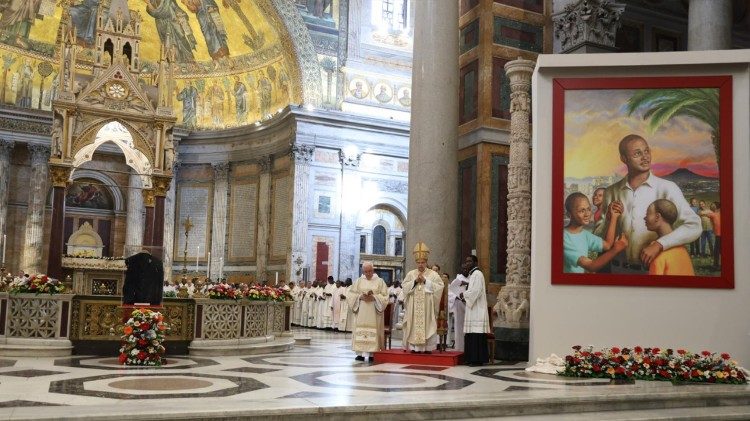 Beatification ceremony for the Blessed Floribert Bwana Chui in the Basilica of St Paul outside the walls 
