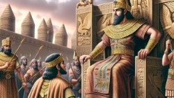 தானியேலிடம் உரையாடும் அரசர் 