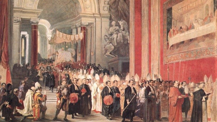 Procissão de Corpus Christi com o Papa Gregório, por Ferdinando Cavalleri, c.1794–1865