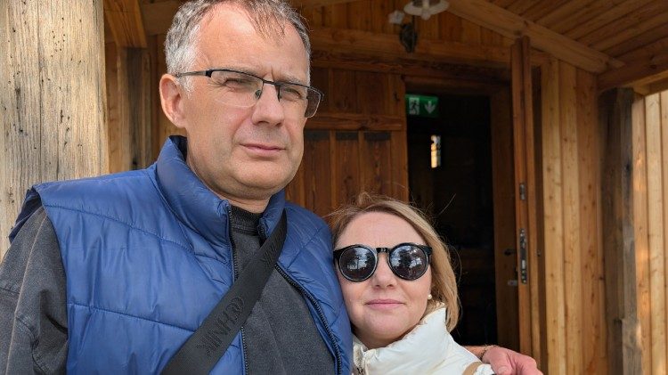 Renata i Tomasz Górscy doświadczyli łask modląc się przed obrazem w Milejczycach. Fot. Agata Ślusarczyk