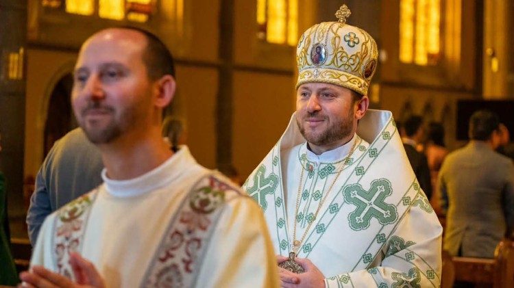 Deacon John Vespa at St. Patrick's Cathedral in Melbourne on St. Patrick's Day