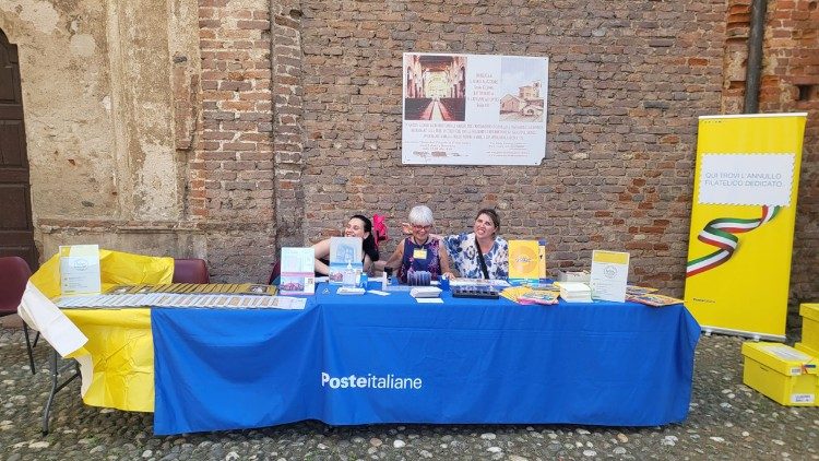 Annullo filatelico con il timbro creato per celebrare la speciale ricorrenza del millenario della basilica lomellese