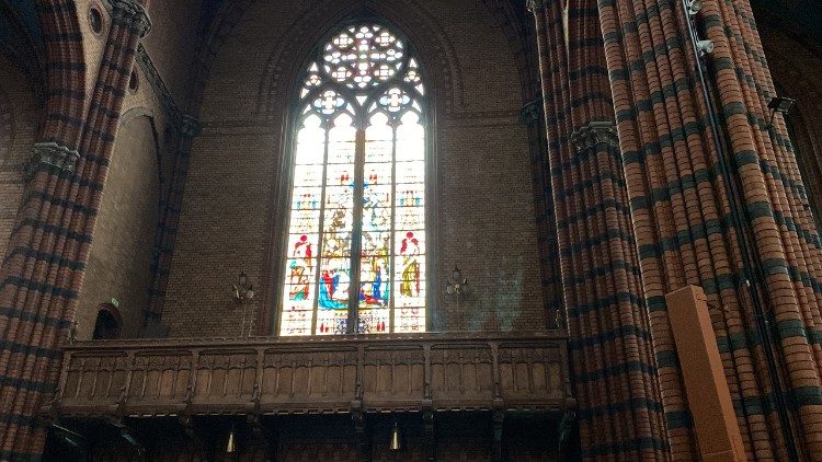 Glasfenster der Johanneskirche in Stockholm