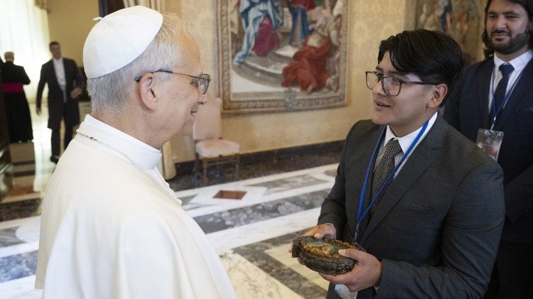 Encuentro de Renzo Diaz con el Papa León XIV el 16 de junio de 2025  