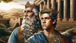 அரசர் தாவீதும் அவர் மகன் சாலமோனும் 