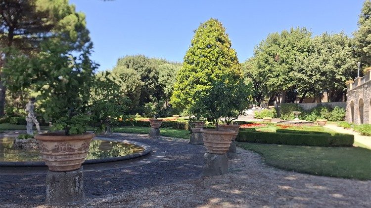 The gardens at Castel Gandolfo