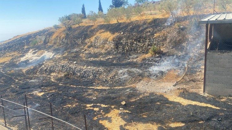 Nouvel incendie criminel vendredi 11 juillet sur le terrain d'un villageois.