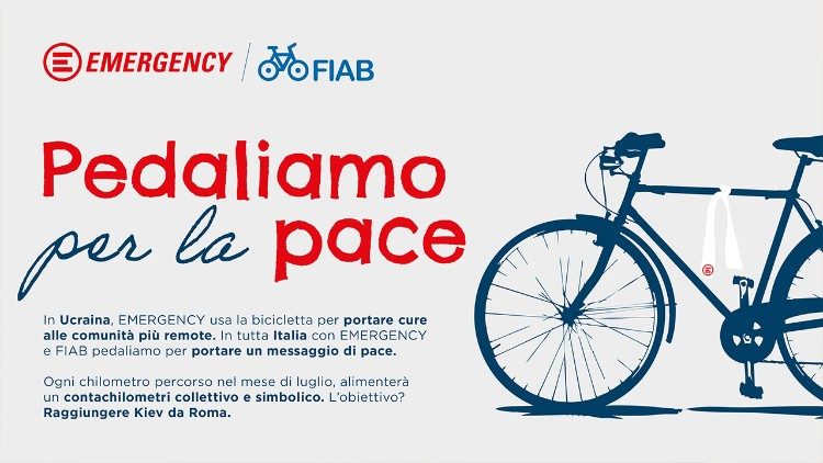 La locandina di "Pedaliamo per la pace"