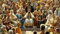 இஸ்ரயேல் மக்கள் முன்னிலையில் அரசர் தாவீது 