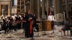 Kardinolas R. Makrickas ir kapelmeisteris I. Mura