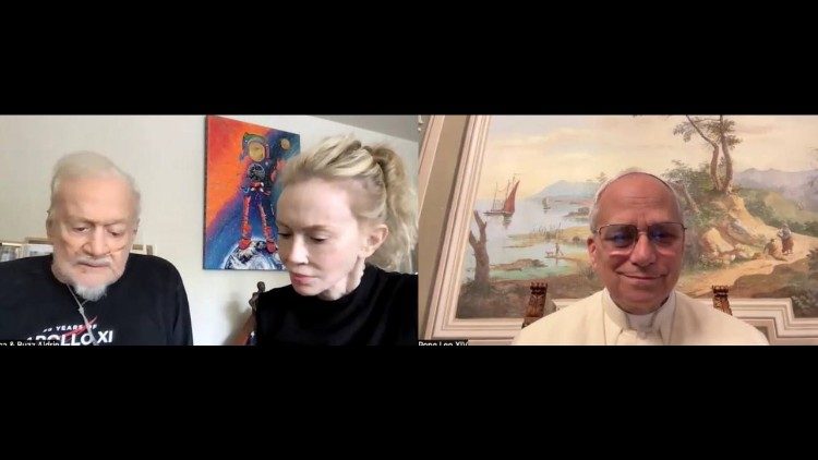 Pope Leo XIV speaks to Astronaut Buzz Aldrin by phone