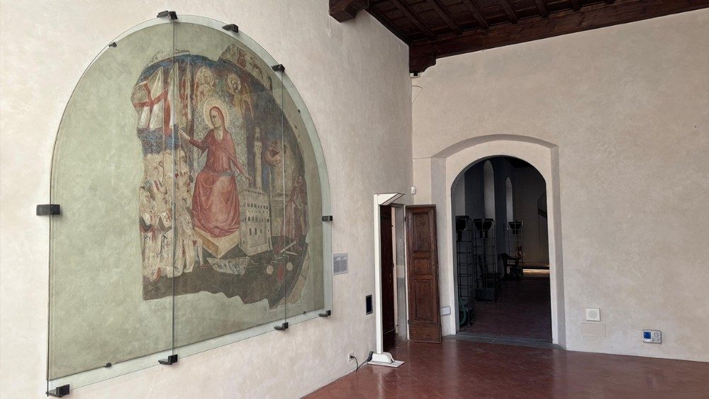 Allestimento nella sala del mezzanino, Palazzo Vecchio, Firenze 