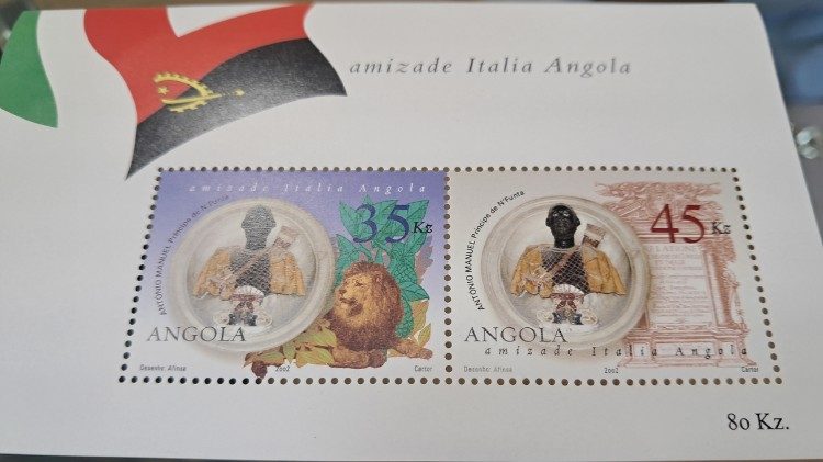 Selo comemorativo dedicado pela República de Angola à figura de António Manuel Ne Vunda