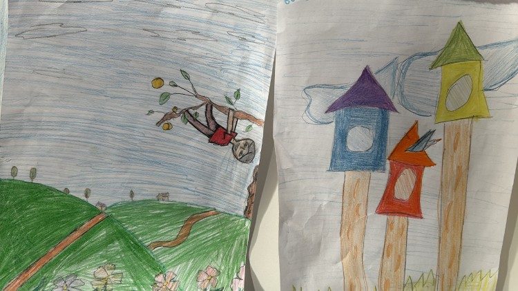 Zeichnung eines Kindes, das von der georgischen Caritas in Tbilisi betreut wird