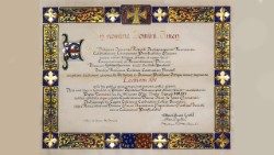 Urkunde zur Annahme der Papstwahl (© Ucepo)  