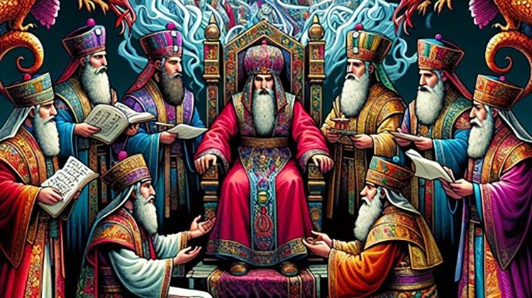 அரசர் நெபுகத்னேசர் முன் மந்திரவாதிகள்