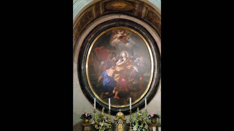 Éxtasis de Santa Mónica, Catedral de Sant'Aurea en Ostia Antica