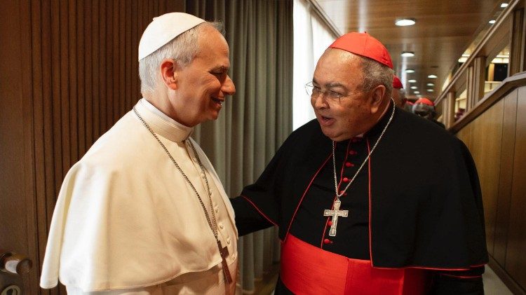 Papa Leão XIV e o cardeal Tempesta