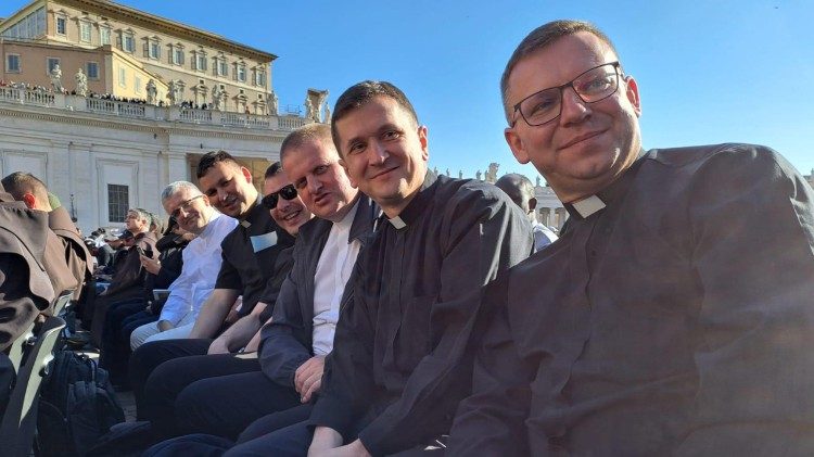 Przełożeni seminarium na Placu św. Piotra
