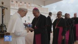 Arzobispo de Panamá. Mons. José Domingo Ulloa, en audiencia general con el Papa León XIV 