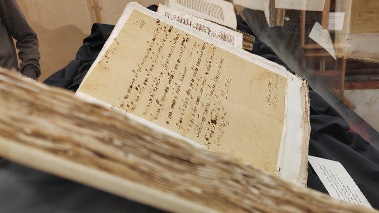 I manoscritti esposti 