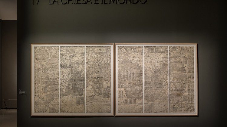 Matteo Ricci e Li Zhizao, Kunyu Wanguo Quantu, Carta geografica completa di tutti i regni del mondo, Kunyu Wanguo Quantu, 1602, stampa su carta, Città del Vaticano, Biblioteca Apostolica Vaticana, Fondo Barber.- Orient. 150.