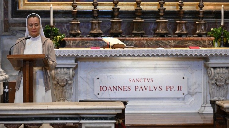 Msza św. przy grobie św. Jana Pawła II (ks. Marek Weresa)