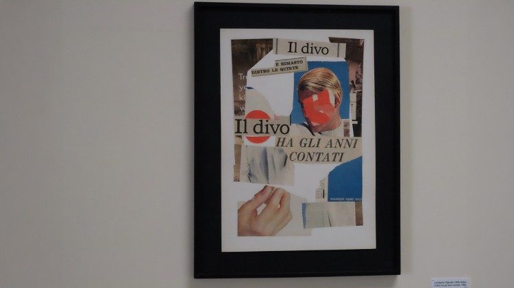 Lamberto Pignotti, “Il divo ha gli anni contati” (1964). Cortesia de Frittelli arte contemporanea, Florença